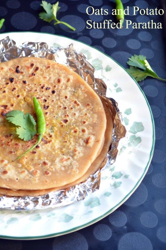 Oats and Potato Stuffed Paratha Nalini'sKitchen